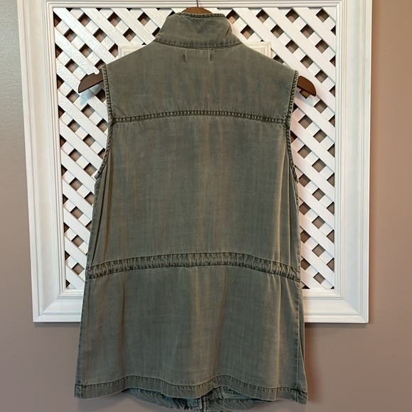 Altar’d State olive gray utility vest size small vest with pockets EUC - Picture 8 of 8